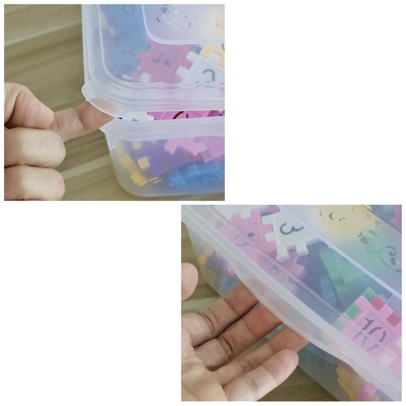 Utiao 2 Packs Clear Plastic Bin for Storage, 11 Quart Plastic Storage Containers with Lid - Image 5